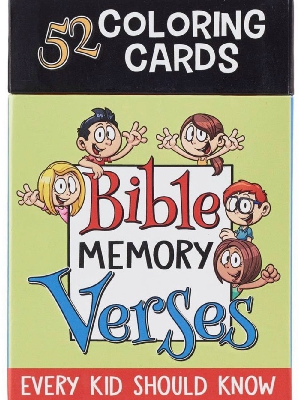 Bible Memory Verses Coloring Cards - Green